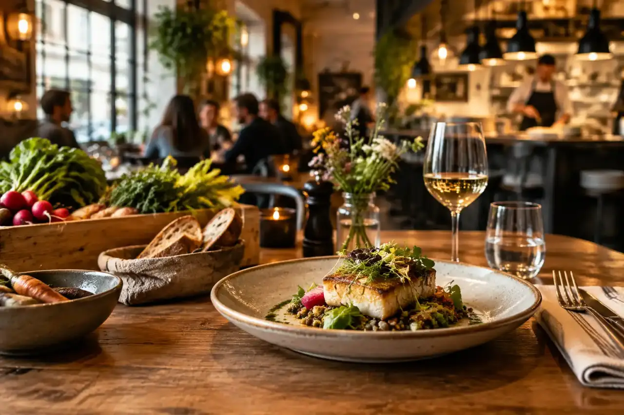 Grande table conviviale et plats bistronomiques de saison